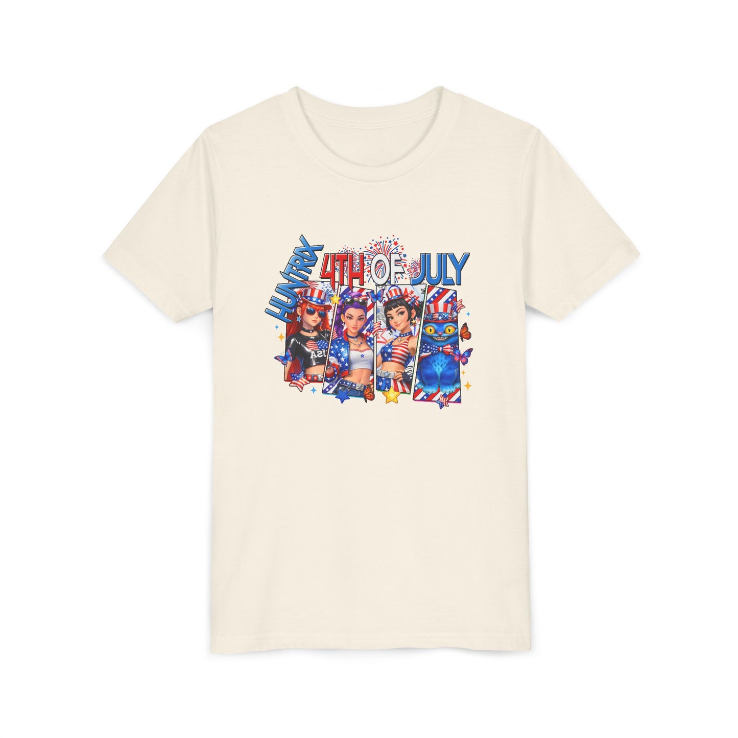 Youth Tee - 4th of July Patriotic Fireworks Graphic