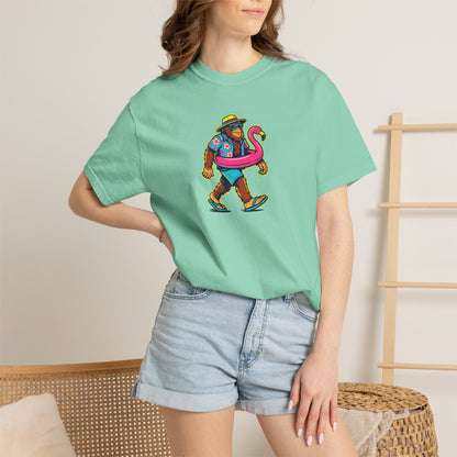 Vacation Bear T-Shirt — Tropical Bear with Flamingo Float Graphic