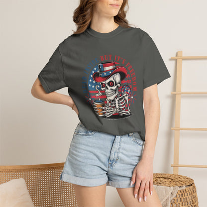 Patriotic Skeleton 'Dead Inside But It's Freedom' T-Shirt