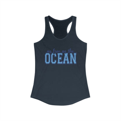 Free as the ocean Racerback Tank