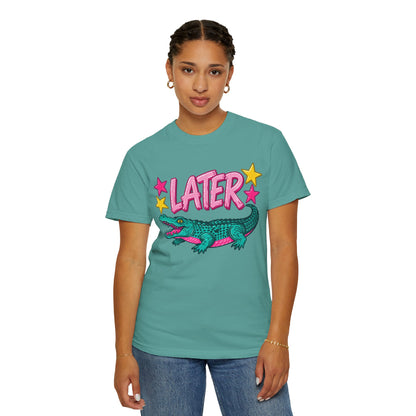 Later Gator Graphic T-Shirt — Retro Cartoon Alligator Tee