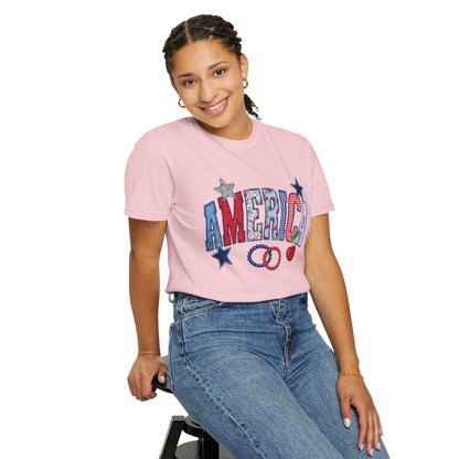 America Graphic T-Shirt — Patriotic Stars & Stripes Tee