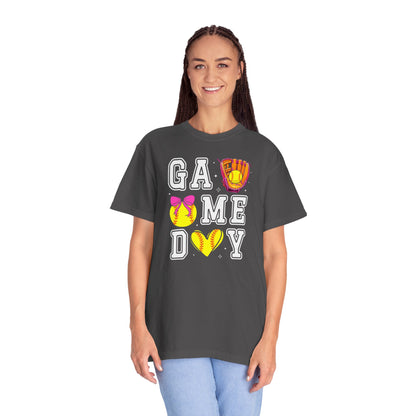 Game Day Softball T-Shirt — ‘GAME DAY’ Glove & Ball Design