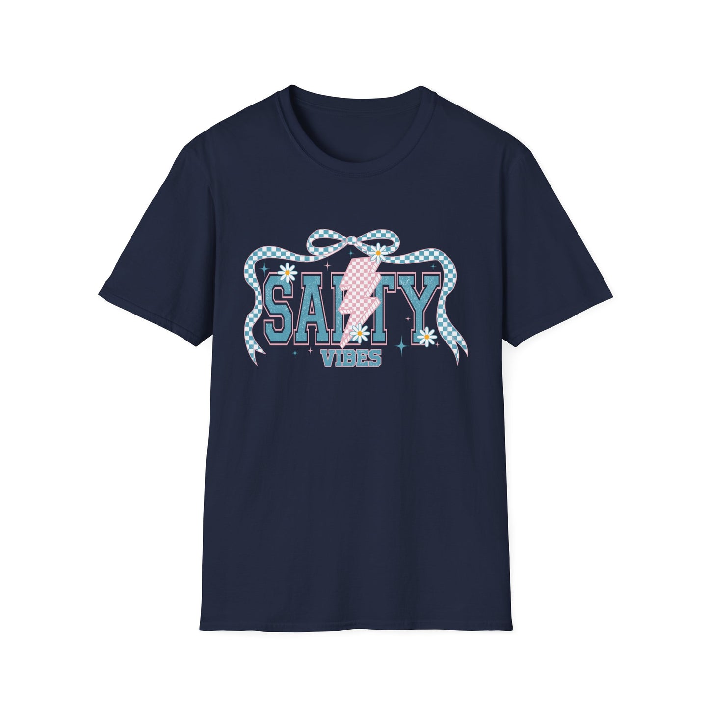 Salty Vibes Beach T-Shirt — Retro Seashell Graphic Tee