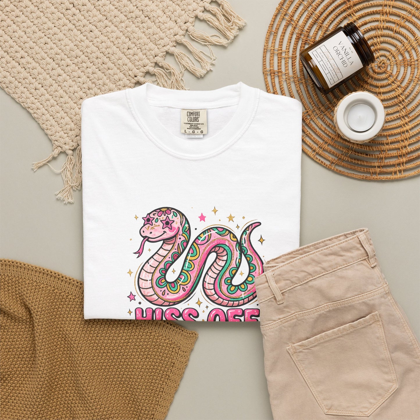 Snake "Hiss Off" Graphic T-Shirt — Retro Cute Reptile Tee