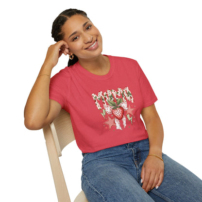 Strawberry Vibes T-Shirt — Retro Stars & Heart Graphic