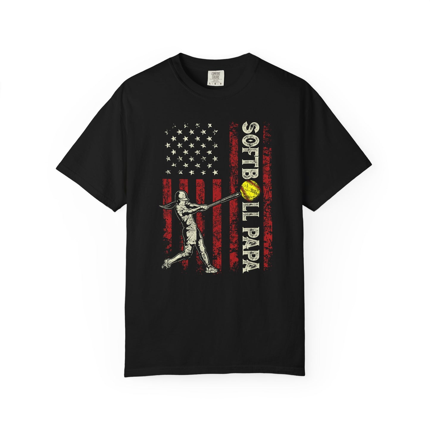 Softball Vintage Flag T-Shirt