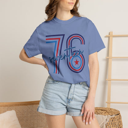 Seventeen Retro 78 Tee — Vintage Red, White & Blue Athletic Graphic T-Shirt