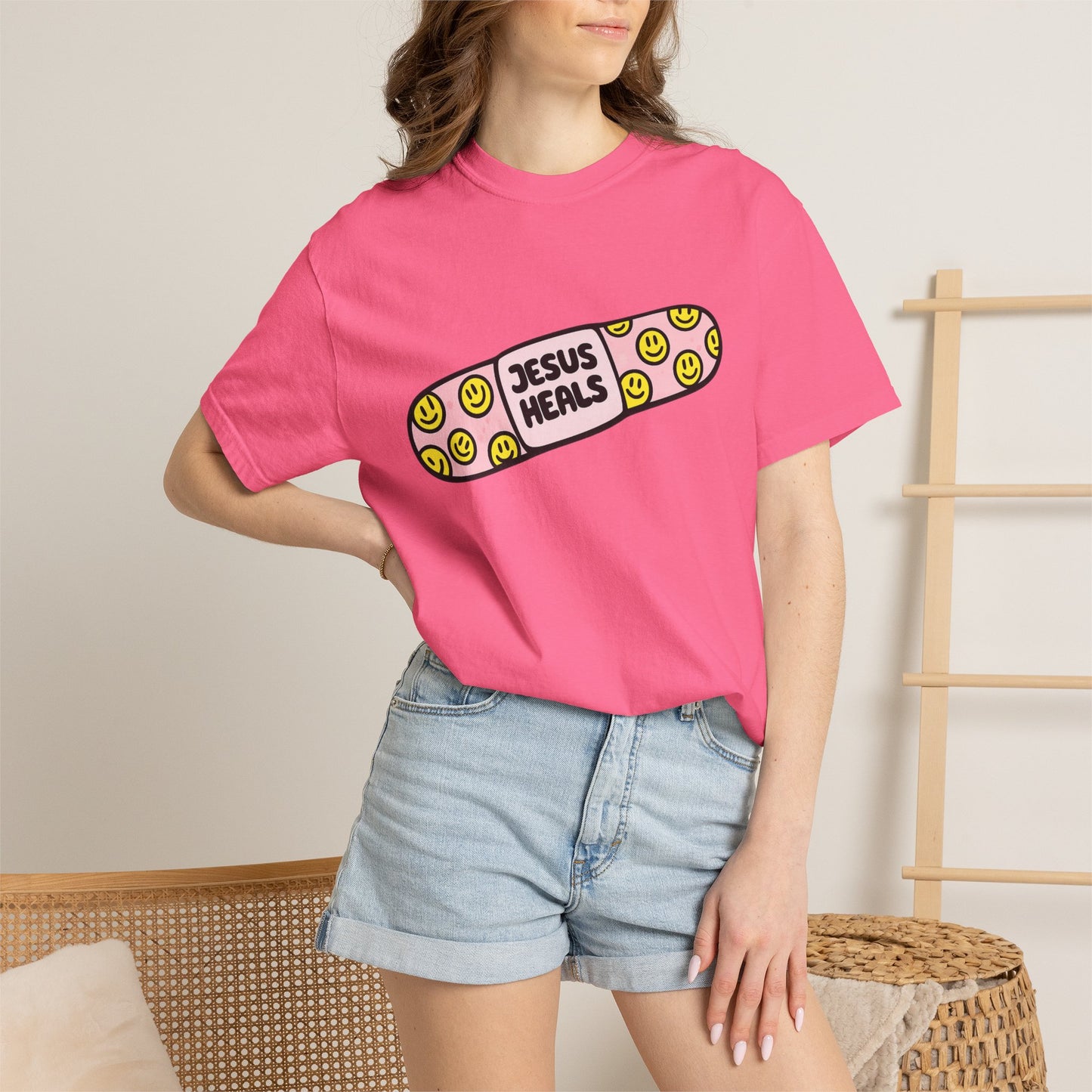 Jesus Heals Bandage T-Shirt — Christian Faith Graphic Tee