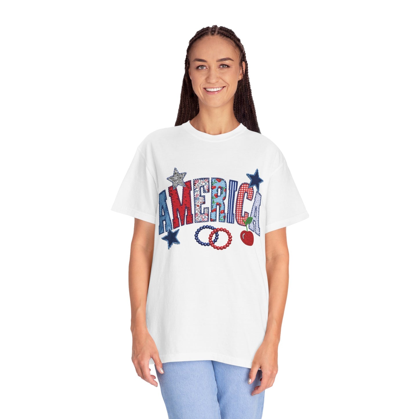 America Graphic T-Shirt — Patriotic Stars & Stripes Tee
