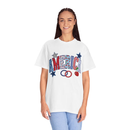 America Graphic T-Shirt — Patriotic Stars & Stripes Tee
