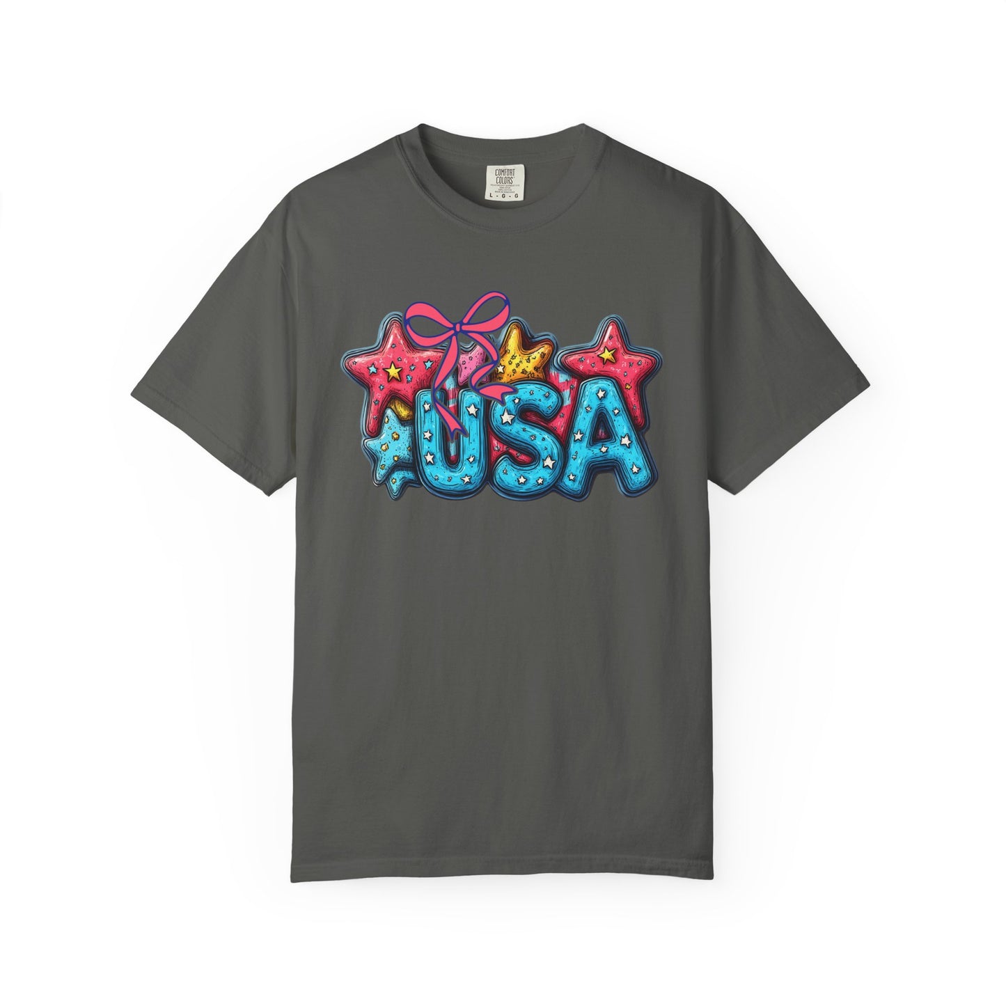 USA Star Balloon Graphic T-Shirt — Patriotic 4th of July Tee