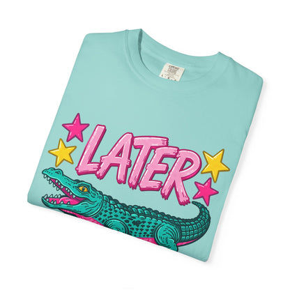 Later Gator Graphic T-Shirt — Retro Cartoon Alligator Tee