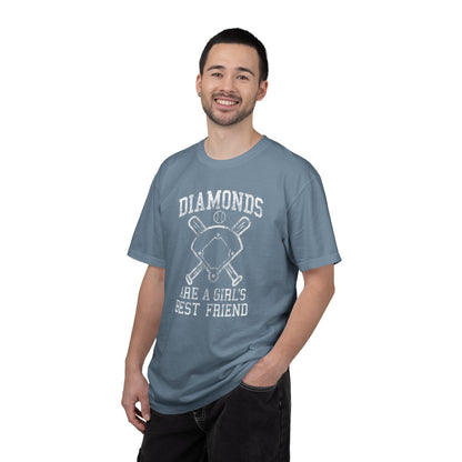 Baseball Diamonds Are A Girl's Best Friend T-Shirt – Women's Soft Vintage Baseball Tee