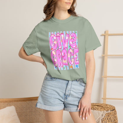 Give Grace T-Shirt — Pastel Retro Graphic Tee