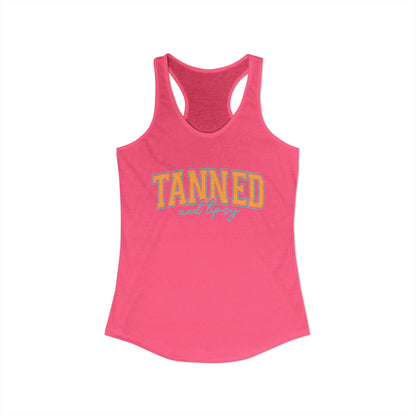 Tanned & Tipsy Racerback Tank