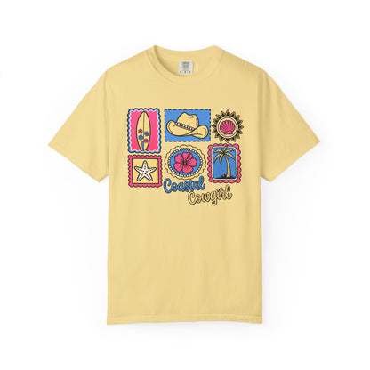 Coastal Cowgirl Graphic T-Shirt — Retro Beach Icons Tee