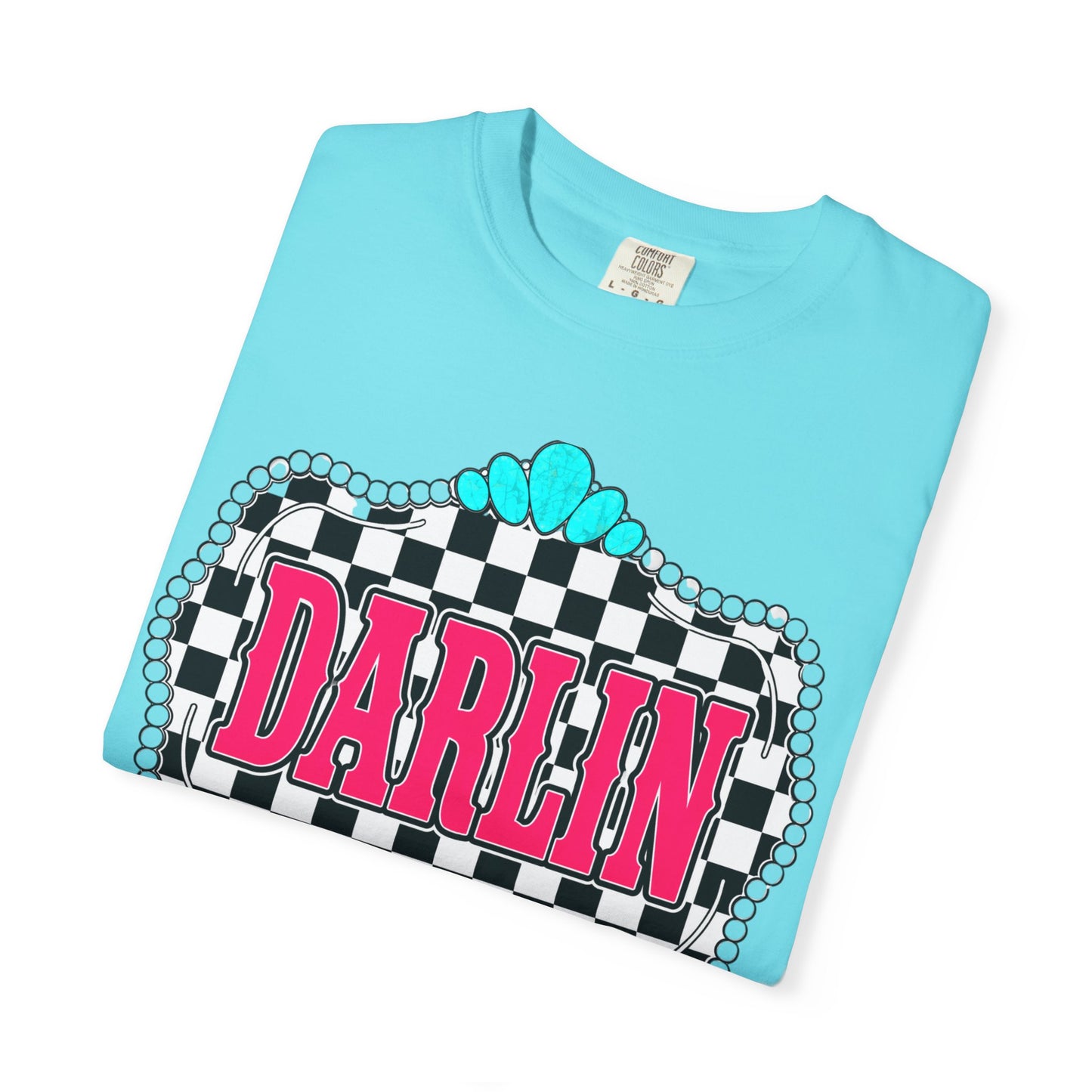 Darlin' Checkerboard Graphic T-Shirt
