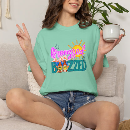 Bronzed & Buzzed T-Shirt – Summer Beach Cocktail Graphic Tee
