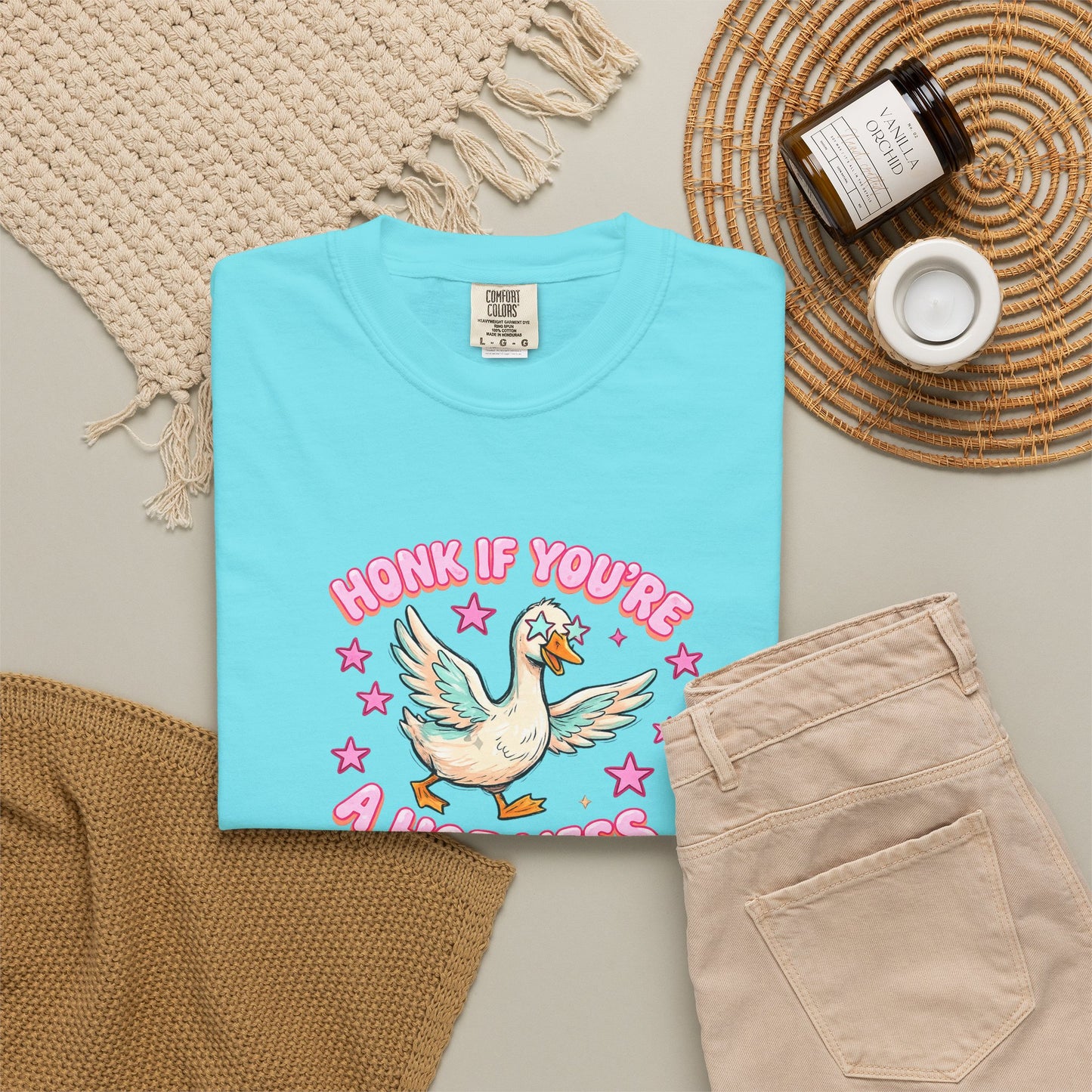 T-Shirt — 'Honk If You're A Hot Mess' Duck Graphic Tee
