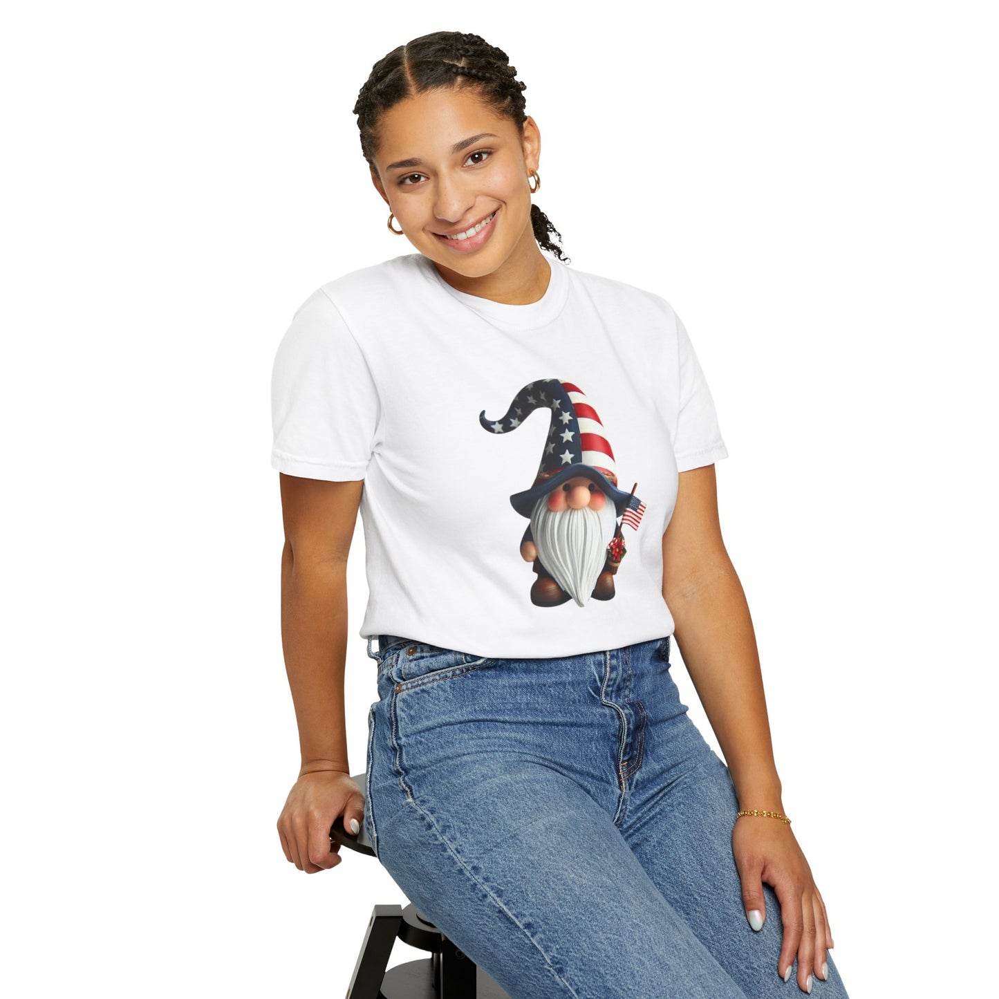 Patriotic Gnome T-Shirt – USA Flag 4th of July Tee