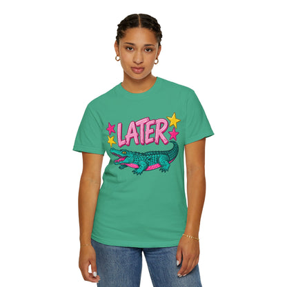 Later Gator Graphic T-Shirt — Retro Cartoon Alligator Tee