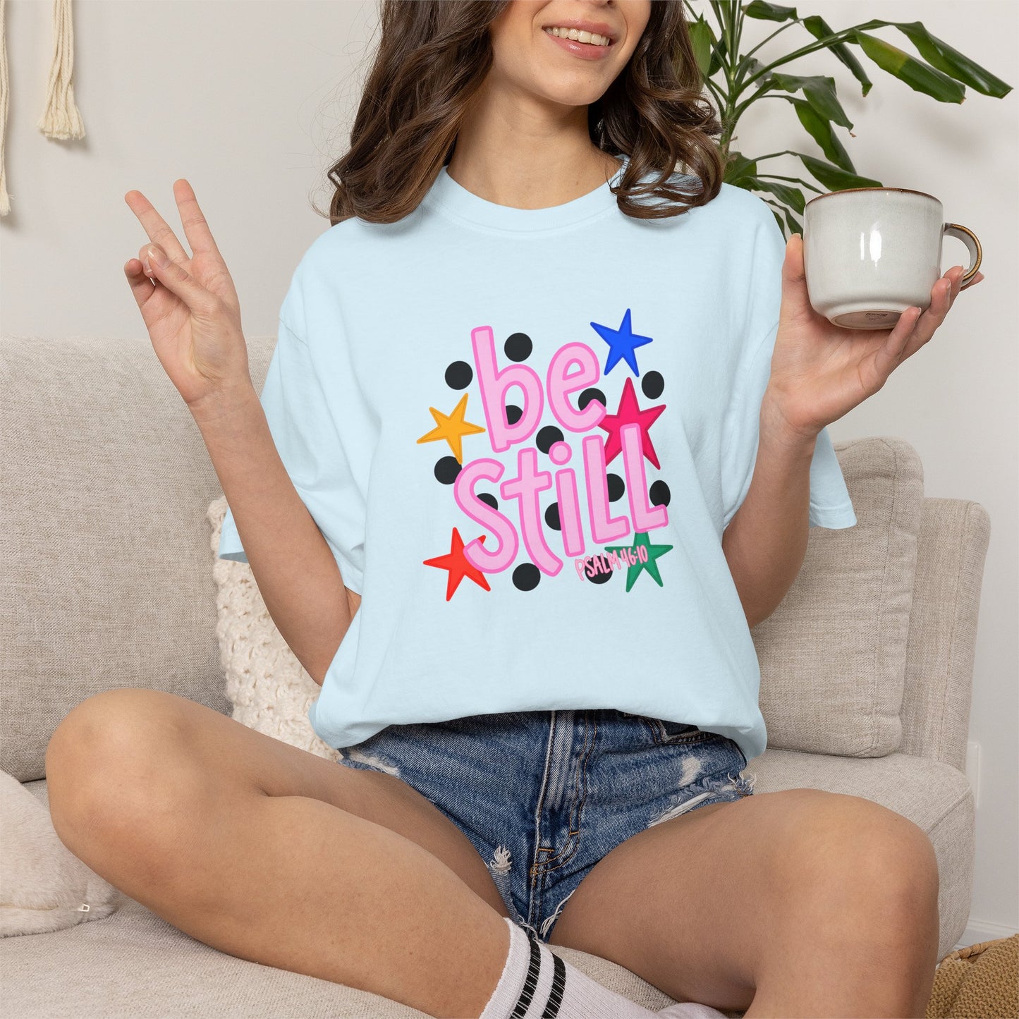 Be Still T-Shirt — Colorful Retro Stars Graphic Tee
