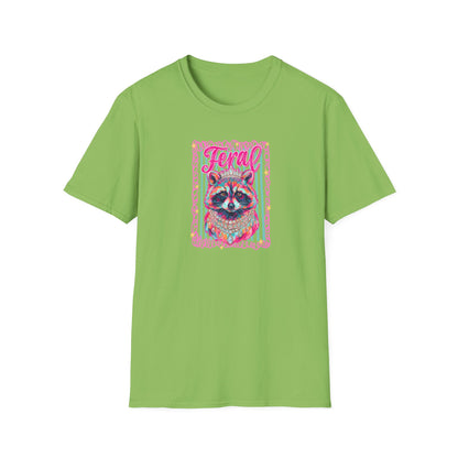 Feral Raccoon Gildan softstyle tshirt