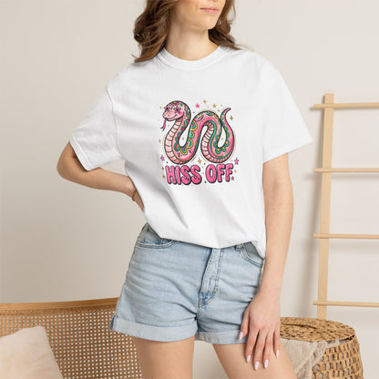 Snake "Hiss Off" Graphic T-Shirt — Retro Cute Reptile Tee