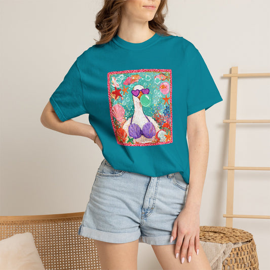 Goose in Bikini Beach T-Shirt — Cute Retro Seaside Graphic Tee
