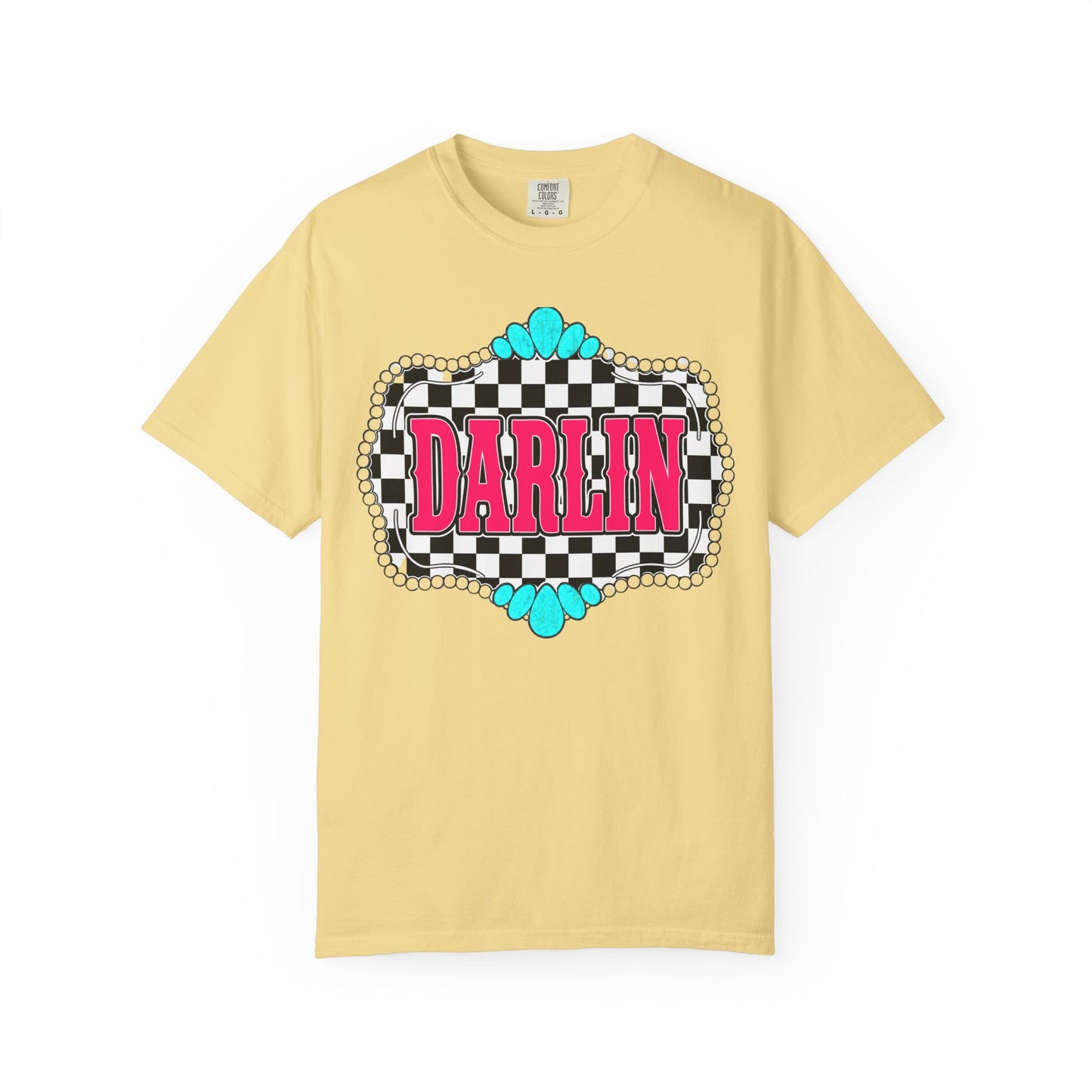 Darlin' Checkerboard Graphic T-Shirt