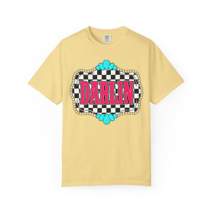 Darlin' Checkerboard Graphic T-Shirt