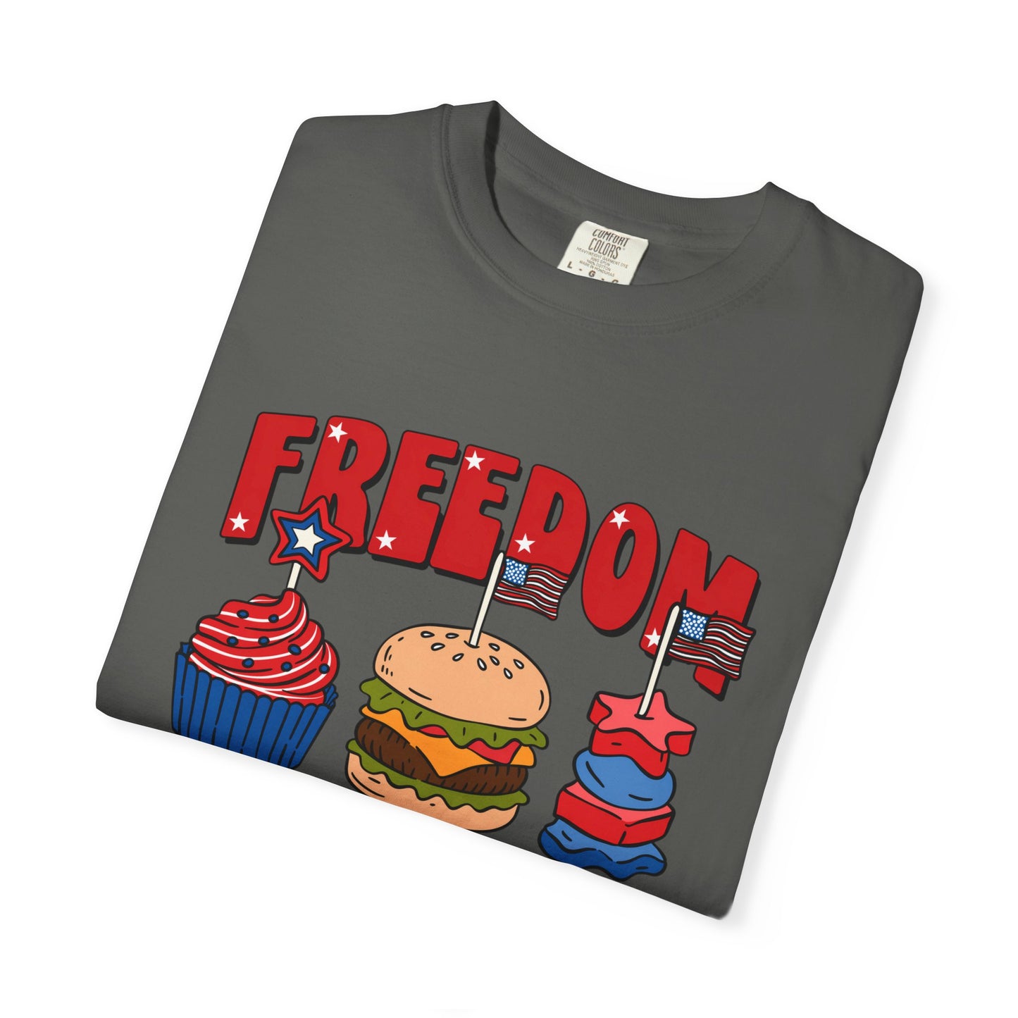 Freedom T-Shirt — "Freedom Tastes So Good" 4th of July BBQ Patriotic Graphic Tee