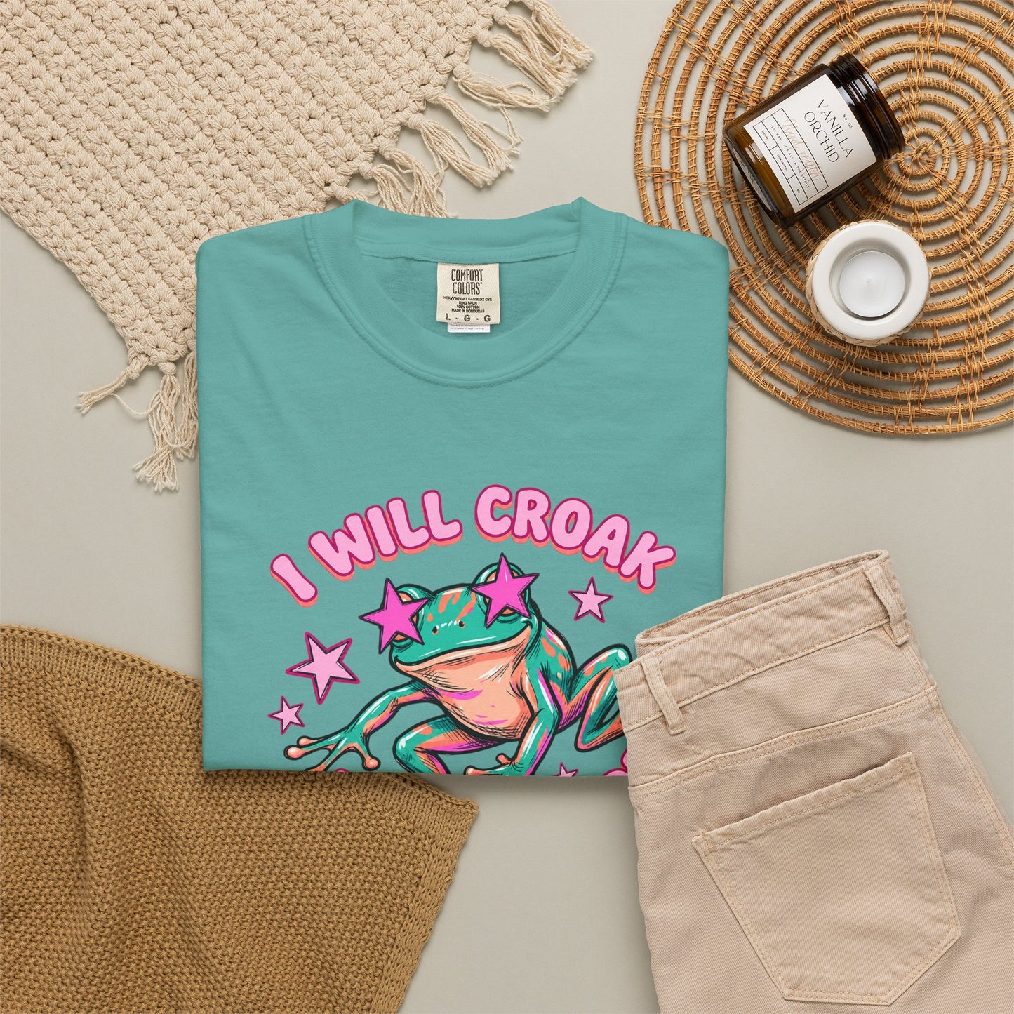 I Will Croak Before Care T-Shirt — Cute Froggy Graphic Tee