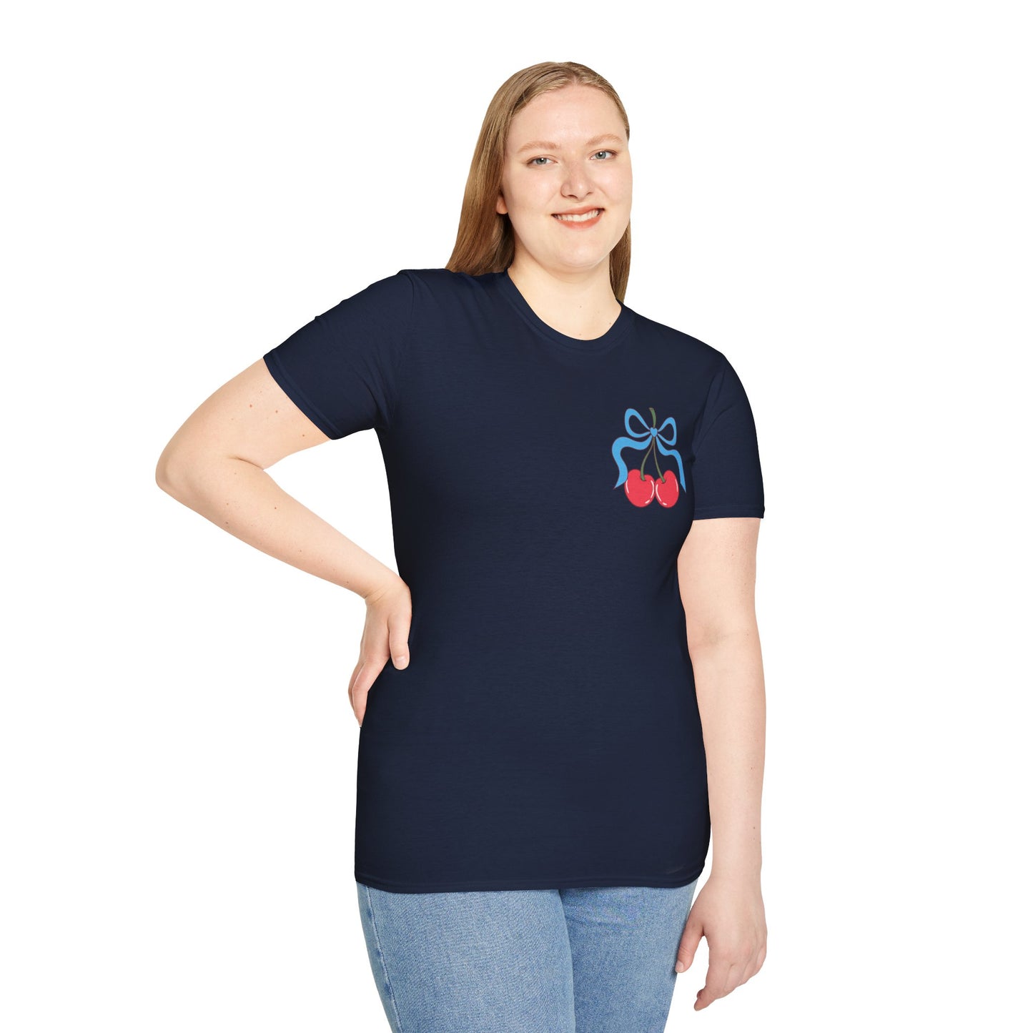 Patriotic Cherry T-Shirt — USA 1776 Fourth of July Graphic Tee