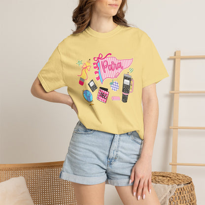 Retro 'Para' Collage T-Shirt — 90s Aesthetic Phone & Makeup Graphic Tee