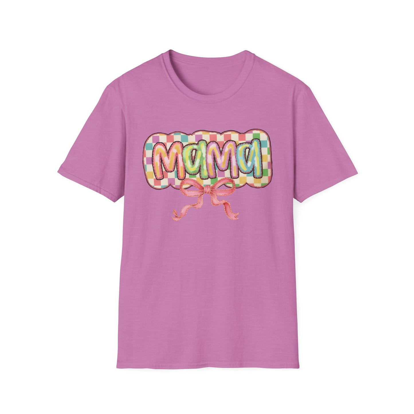 Mama Balloon Graphic Tee — Colorful Pastel Celebration Shirt for Moms