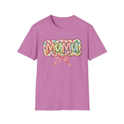 Mama Balloon Graphic Tee — Colorful Pastel Celebration Shirt for Moms