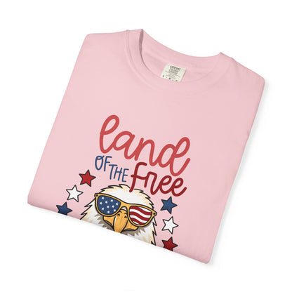 Land of the Free Eagle T-Shirt — Patriotic 4th of July American Flag Design