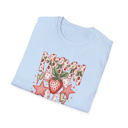 Strawberry Vibes T-Shirt — Retro Stars & Heart Graphic