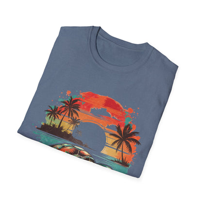 Sea Turtle Sunset T-Shirt — Tropical Beach Graphic Tee