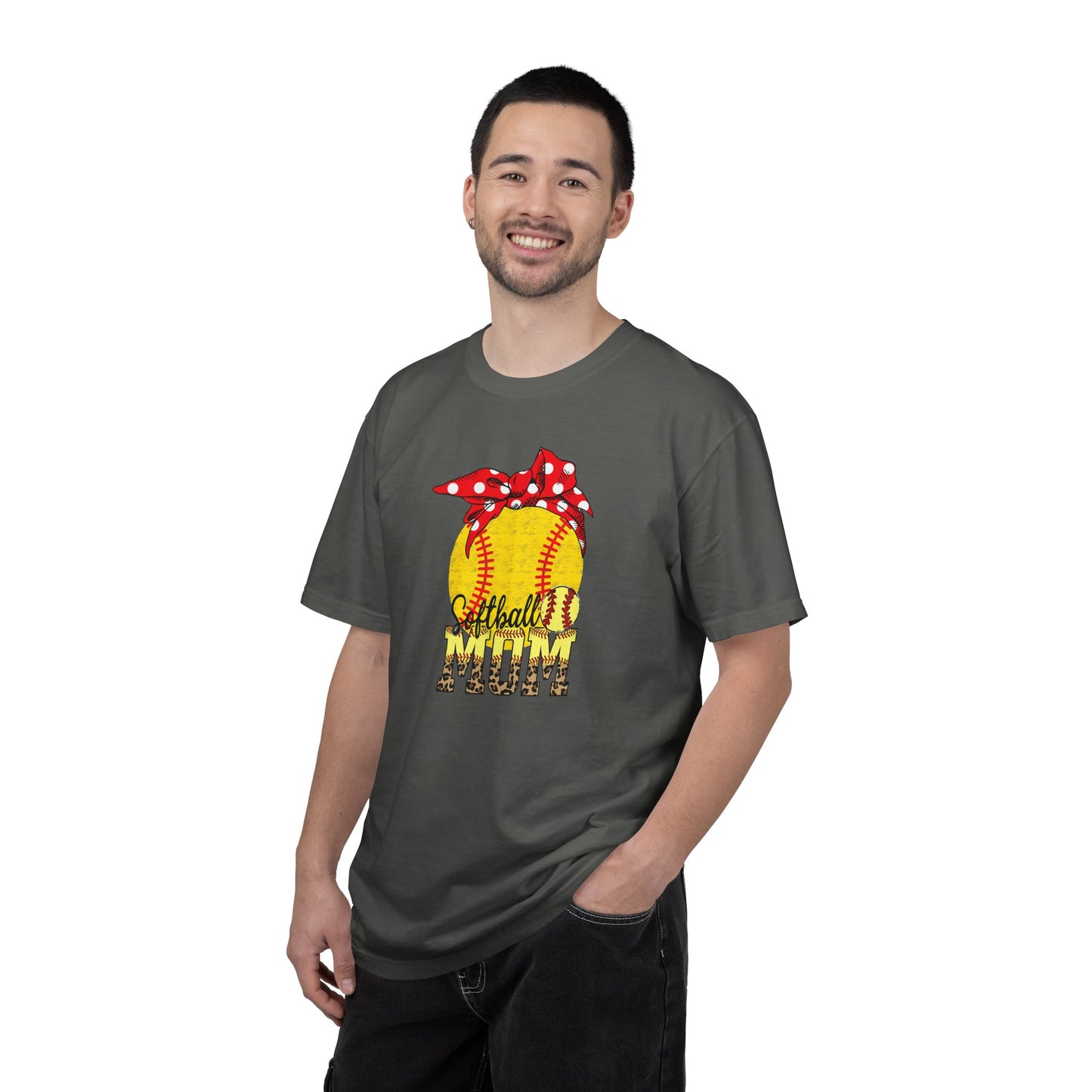 Softball Mom T-Shirt — Vintage Softball Graphic with Bandana Accent