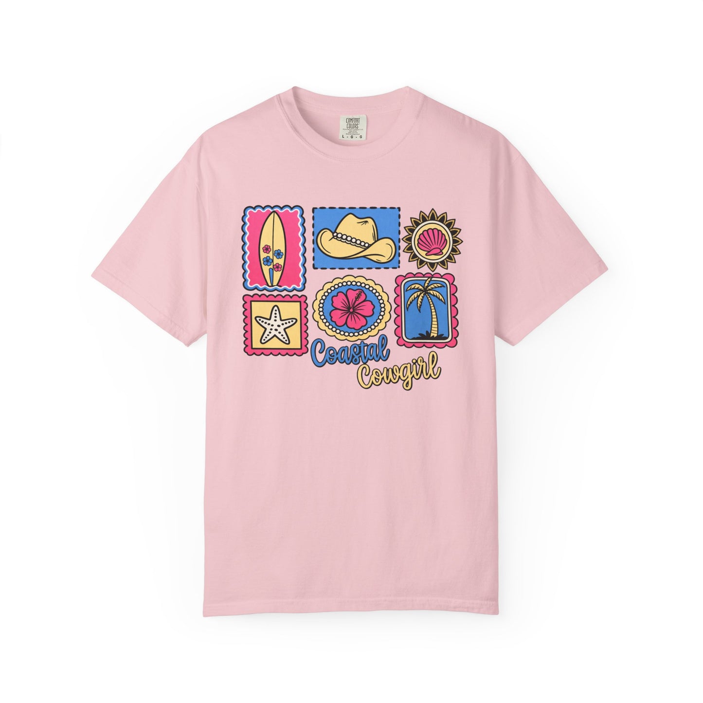 Coastal Cowgirl Graphic T-Shirt — Retro Beach Icons Tee