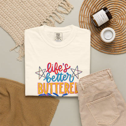 T-Shirt — 'Life's Better Buttered' Lobster Seafood Graphic Tee