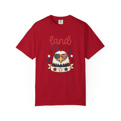 Land of the Free Eagle T-Shirt — Patriotic 4th of July American Flag Design