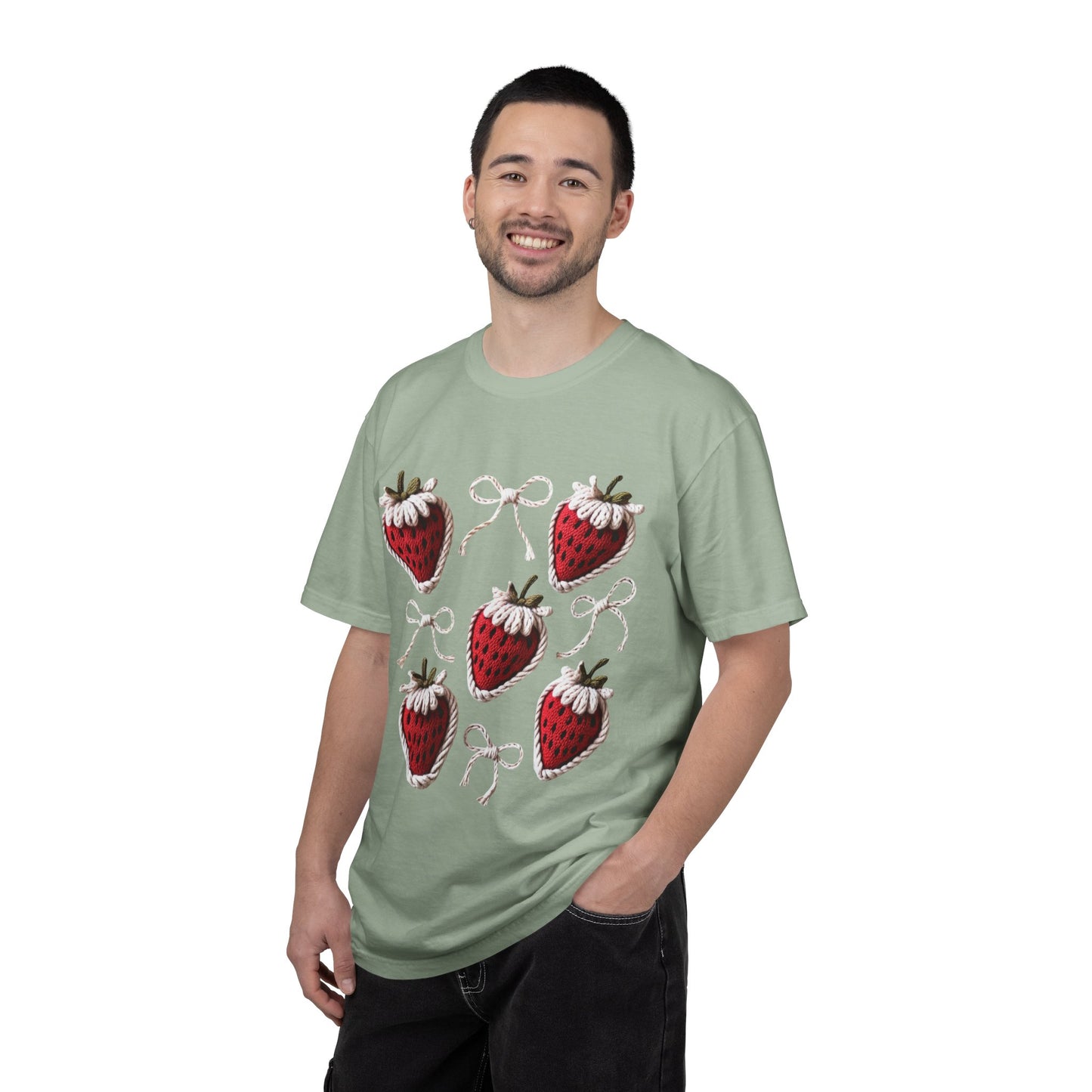 Crochet Strawberries and Bows T-shirt
