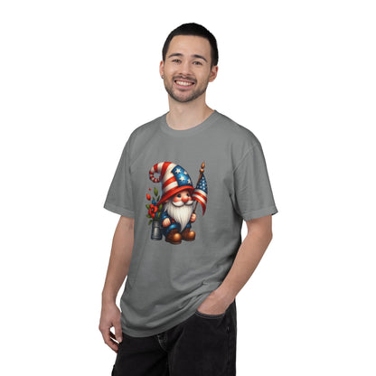 Patriotic Gnome T-Shirt – American Flag Fourth of July Garden Gnome Tee