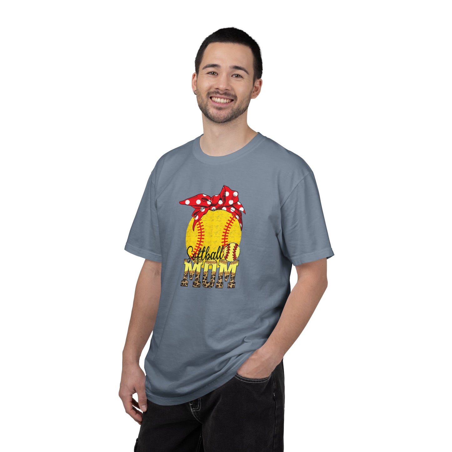 Softball Mom T-Shirt — Vintage Softball Graphic with Bandana Accent