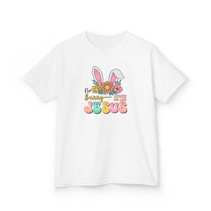 Kids Tee — "Hippie Bunny Jesus" Pastel Easter Graphic