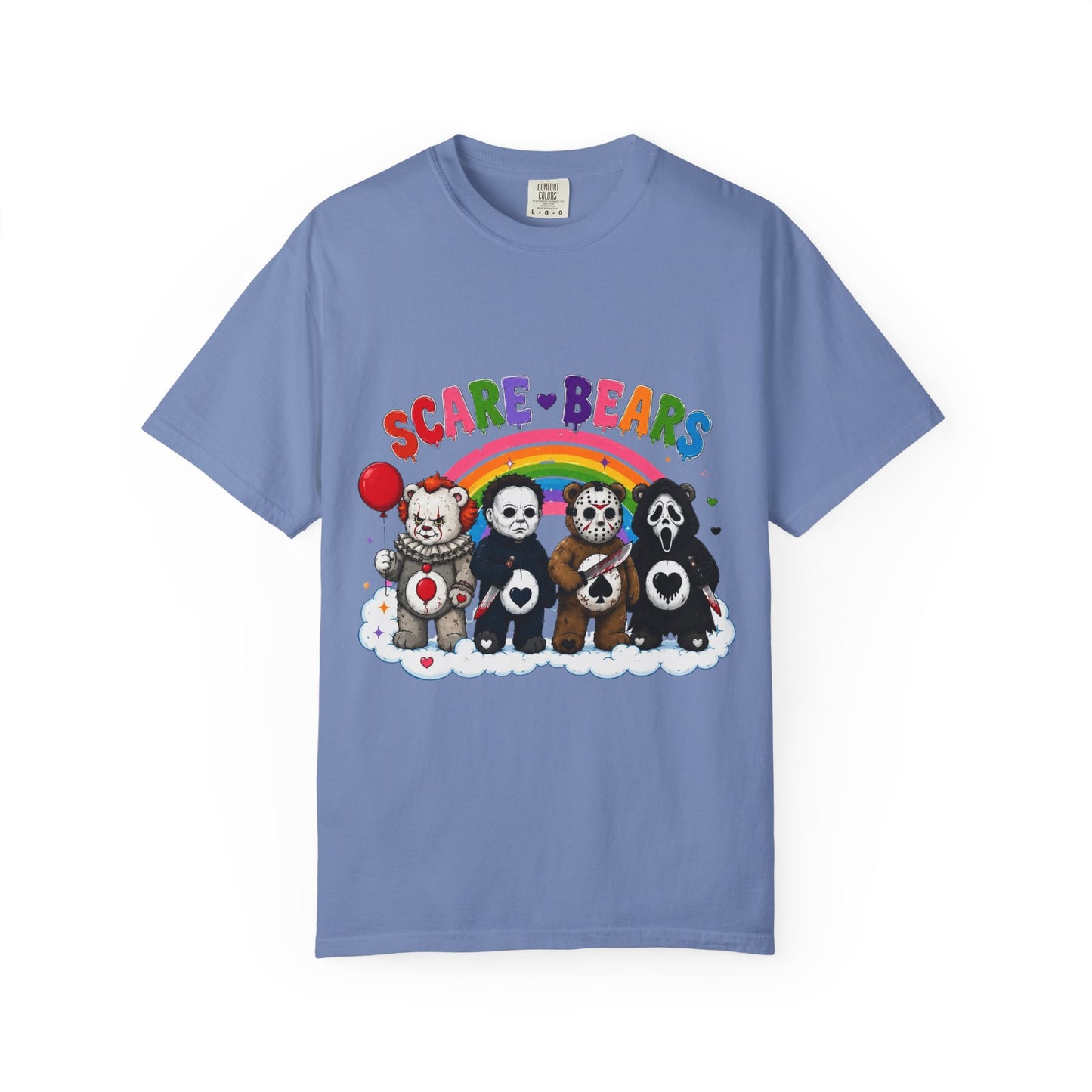 Scare-Bears Graphic T-Shirt — Cute Horror Bear Rainbow Tee